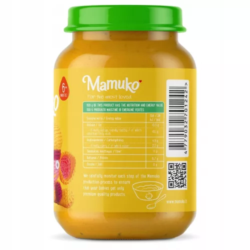 MAMUKO BIO SÜTŐTÖK, SÁRGARÉPA ÉS BURGONYA babáknak 6 hónapos kortól 190 g