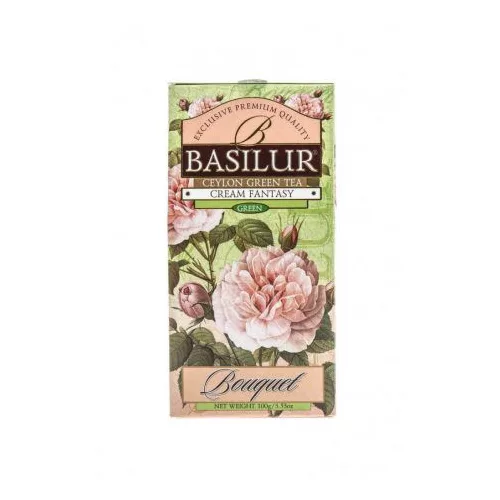Basilur bouquet cream fantasy szálas zöld tea 100 g - bio és új hullámos étkezés