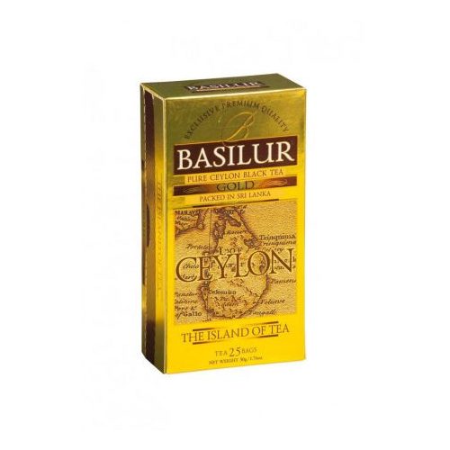 Basilur the island of tea gold fekete tea 25 filter 50 g