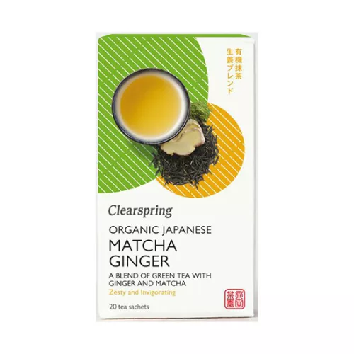 Clearspring bio japán matcha gyömbér tea 20db