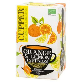 Cupper bio orange&lemon narancs-citrom gyümölcstea 20 db 50 g - bio és új hullámos étkezés