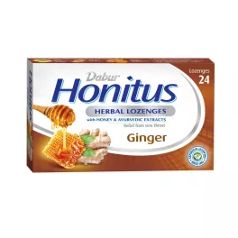   Dabur honitus ginger gyömbér ízű gyógynövényes szopogató tabletta 24 db