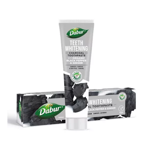 Dabur Herbal fehérítő fogkrém Aktív szénnel organikus összetevővel 100 ml