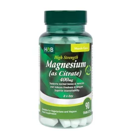 H&b magnézium-citrát tabletta 400 mg 90 db