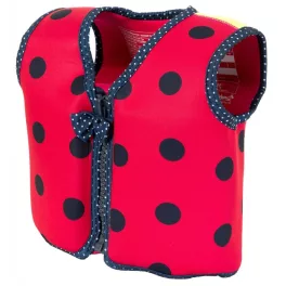   Konfidence Jackets™  gyermek úszómellény - PINK LADYBIRD   Rugalmas neoprén anyagú úszómellény 8 kivehető úszószivaccsal