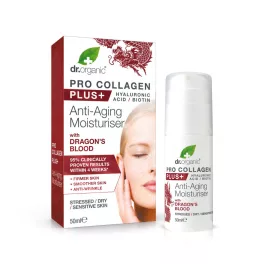 Dr.organic pro collagen anti-aging hidratáló arckrém sárkányvérfa kivonattal 50ml - bio és natúr kozmetikumok