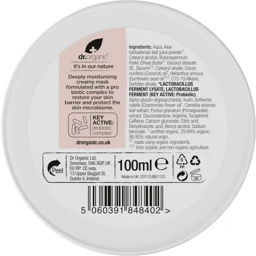 Dr.organic bio skin calm probiotikus arcmaszk100ml