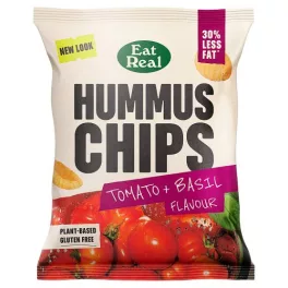 Eat Real hummus chips paradicsomos bazsalikomos ízű 45 g