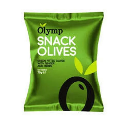 Olymp snack fűszerezett zöld magozott olajbogyó gyömbérrel 70 g