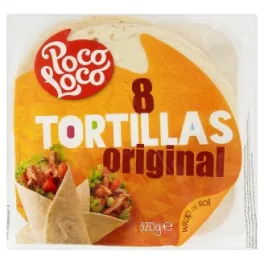 Poco Loco lágy tortilla original 320 g - bio és új hullámos étkezés