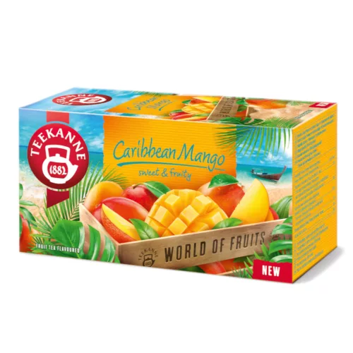 Teekanne world of fruits caribbean mangó ízű gyümölcstea 20x2,25g 45 g