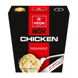 Vifon lunch box csirke ízesítésű instant rizstészta étel dobozban 85g - bio és új hullámos étkezés