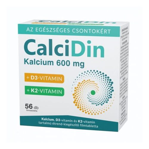 Calcidin kalcium d3-vitamin és k2-vitamin tartalmú étrend-kiegészítő filmtabletta 56 db