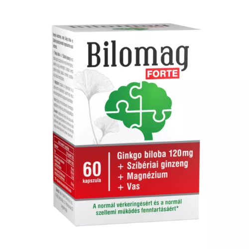 Bilomag forte 120mg gingko biloba kivonatot tartalmazó étrend-kiegészítő kapszula 60 db
