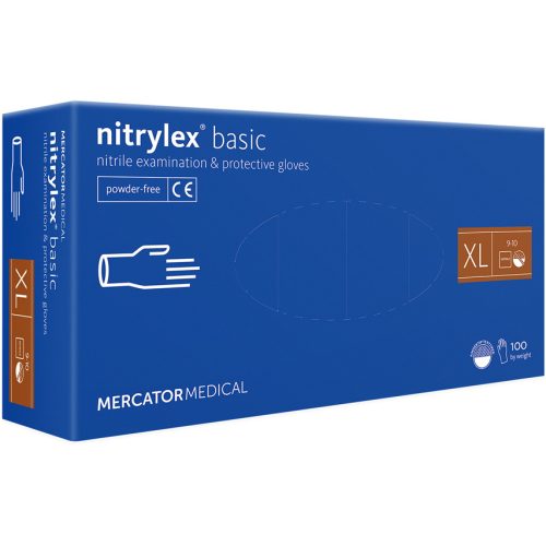 NITRYLEX BASIC A100 BLUE - nitril púdermentes kék vizsgálókesztyű XL #ZMM