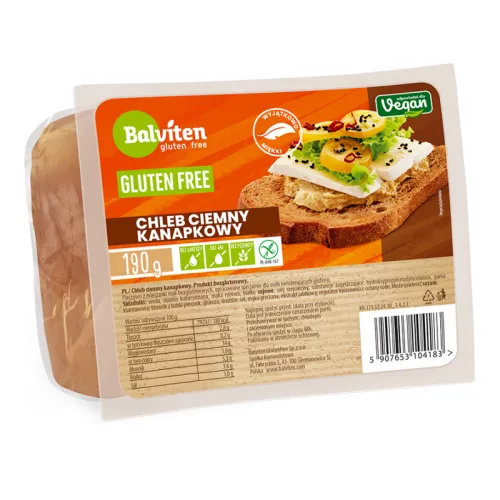 Balviten gluténmentes szeletelt barna kenyér 190 g