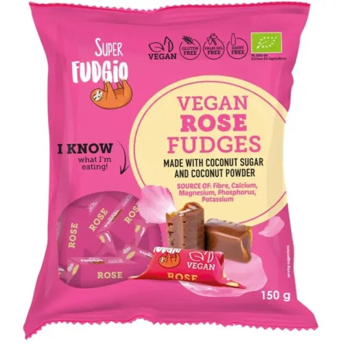 Fudgio bio tejmentes rózsa karamella 150g