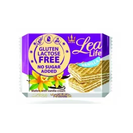 Lea life vaníliás ostyaszelet hozzáadott cukor-, glutén-, laktóz nélkül 95 g - bio és új hullámos étkezés