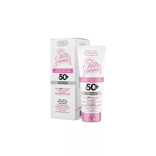 Caola hello summer fényvédő arckrém tonizáló (pink tone up) spf50+ 75 ml