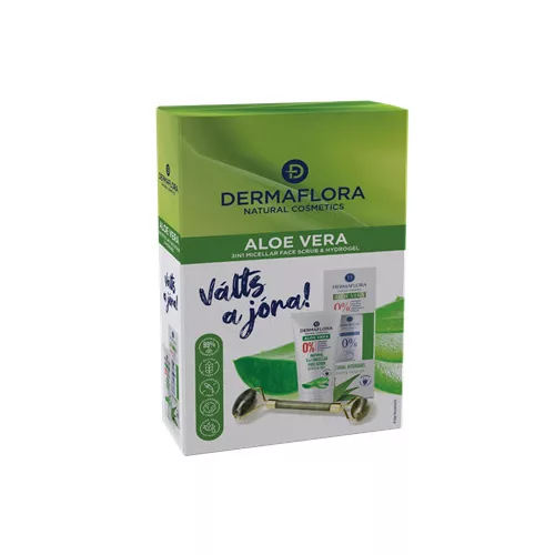 Dermaflora 0% díszdoboz (hidrogél+micellás arcradír+arcmasszírozó) aloe 1 db