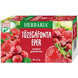   Herbária tőzegáfonya eper ízesítésű gyümölcstea 20x2g 40 g