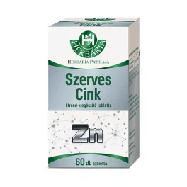 Herbária szerves cink étrend-kiegészítő tabletta 60 db - bio és vegán étrendkiegészítők