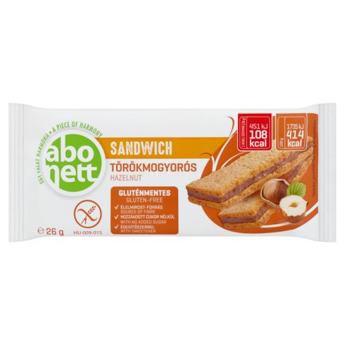 Abonett sandwich törökmogyorós 26 g