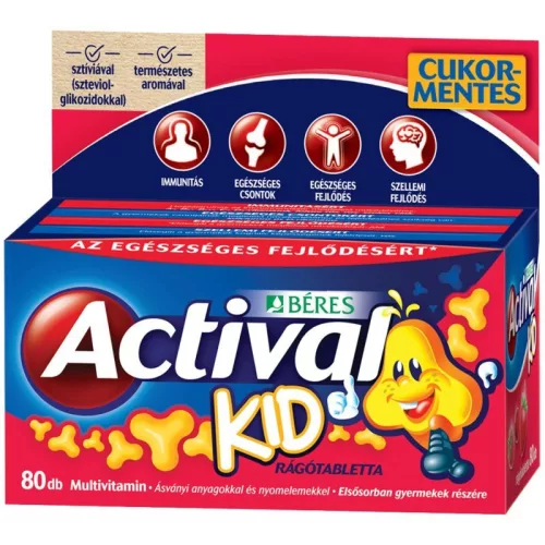 Béres actival kid rágótabletta 80db - bio és vegán étrendkiegészítők