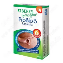 Béres probio 6 élőflórás készítmény 6 baktériumtörzzsel kapszula 30db - bio és vegán étrendkiegészítők