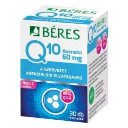Béres q10 60mg tabletta 30 db - bio és vegán étrendkiegészítők
