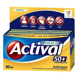 Béres actival 50+ filmtabletta 90 db - bio és vegán étrendkiegészítők
