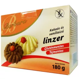 Barbara gluténmentes kakaós és vanília ízű linzer 150 g - bio és új hullámos étkezés