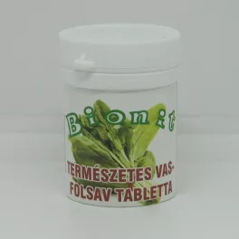 Bionit természetes vas-folsav tabletta 90 db - bio és vegán étrendkiegészítők