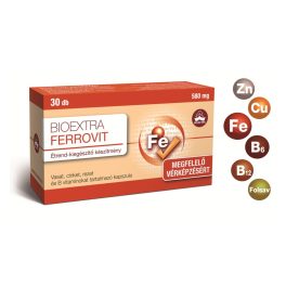 Bioextra ferrovit kapszula 30 db - bio és vegán étrendkiegészítők