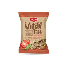   Detki vitál fitt teljeskiőrlésű kréker paradicsom-bazsalikom 100 g