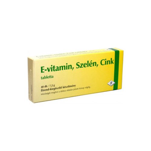 Selenium e-vitamin szelén cink tabletta 40 db