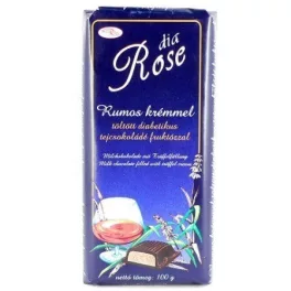Sweetrose tejcsokoládé rumos krémmel töltött,fruktózzal 100 g - bio és új hullámos étkezés