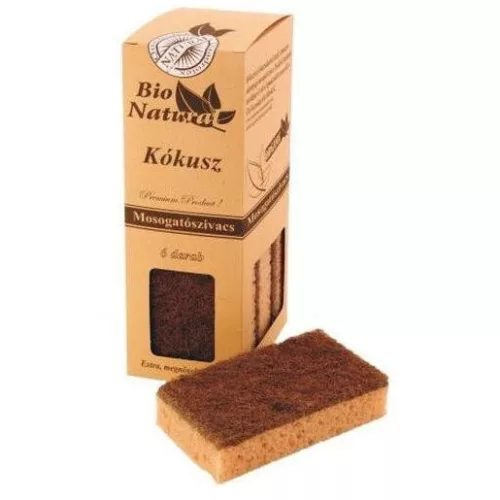 Bio natural kókusz szivacs 6db - bio és natúr tisztítószerek