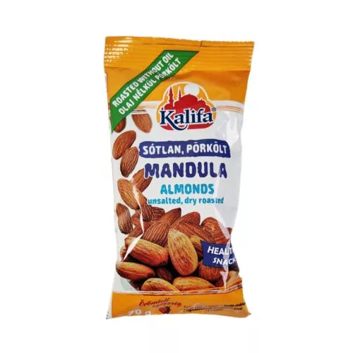 Kalifa mandula sótlan, szárazon pörkölt 70 g