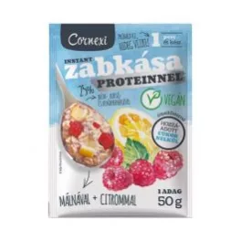 Cornexi málnás-citromos protein zabkása édesítőszerrel, vegán 50g - bio és új hullámos étkezés