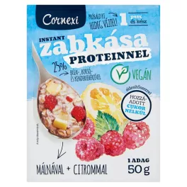 Cornexi vörösáfonyás-meggyes protein zabkása édesítőszerrel, vegán 50g - bio és új hullámos étkezés