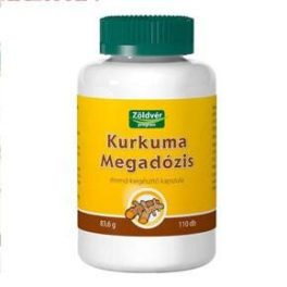 Zöldvér kurkuma megadózis plusz kurkuminnal étrend-kiegészítő kapszula 90 db - bio és vegán étrendkiegészítők