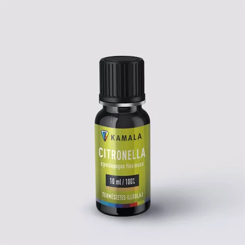 Kamala 100% tisztaságú illóolaj citronella 10 ml - aromaterápiához és wellnesshez