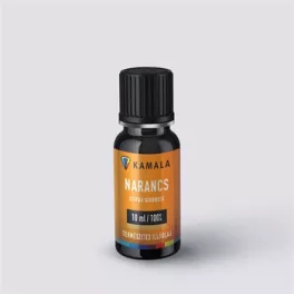 Kamala 100% tisztaságú illóolaj narancs 10 ml - aromaterápiához és wellnesshez
