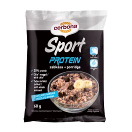Cerbona sport protein csokis-banános zabkása édesítőszerrel 60 g - bio és új hullámos étkezés