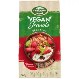 Cerbona vegán granola müzli piros gyümölcsös 300 g - bio és új hullámos étkezés