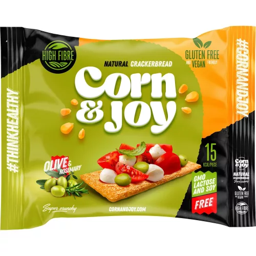 Corn and Joy extrudált kenyér paradicsom, bazsalikom 80 g - bio és új hullámos étkezés