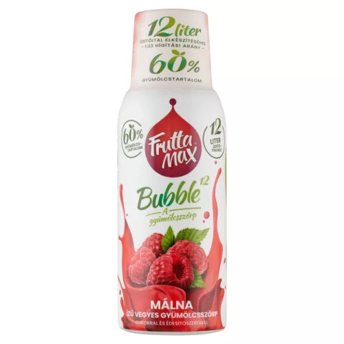 Fruttamax bubble 12 málna 500 ml - bio és új hullámos étkezés