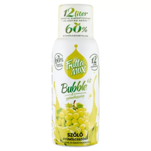 FruttaMax Bubble 12 szőlő gyümölcsszörp 500 ml - bio és új hullámos étkezés