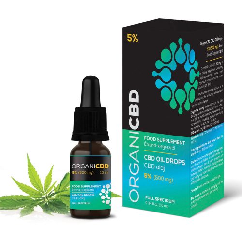 OrganiCBD cbd olaj 5% 500mg 10 ml